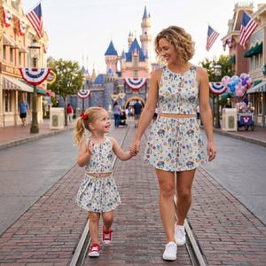 Dappere patriottische Mickey Friends Checker Activewear-set, skortoutfit, VS 250e verjaardag 4 juli vakantie Moederdag verjaardagscadeau