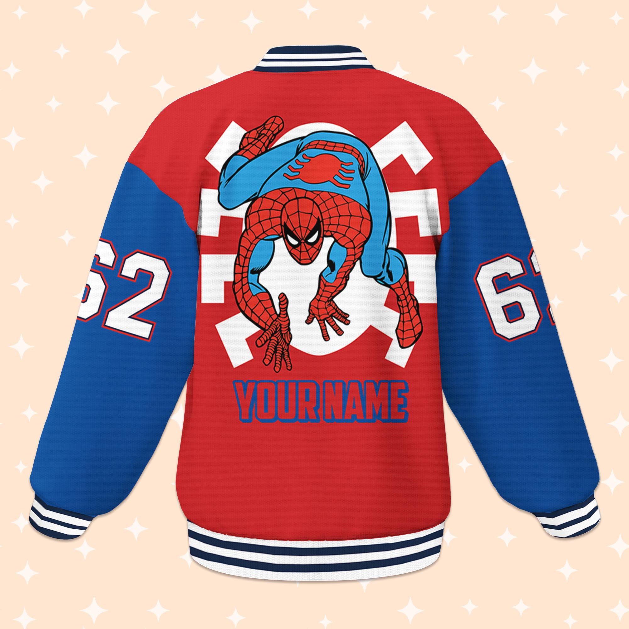 Discover Custom Disney Spider Man Mask Awesome Varsity Jacket, Personalized Disney Jacket