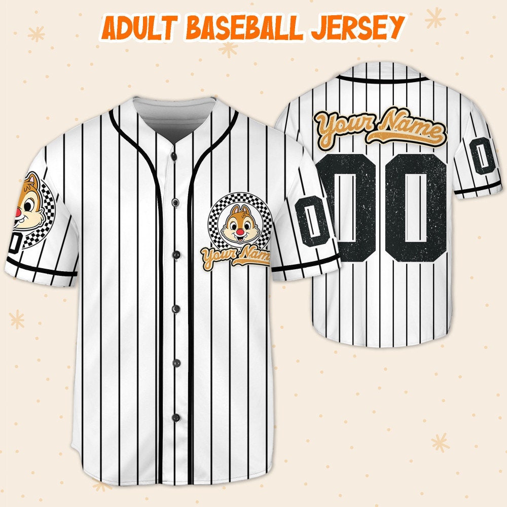 Personalized Chip And Dale Disney Baseball Jersey, Disney Jersey