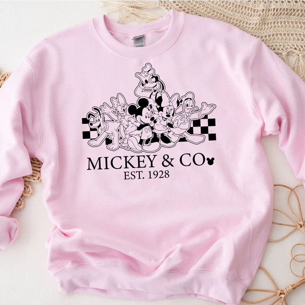 Custom Vintage Disney Mickey & Co 1928, Mickey and Friends Minnie Donald Shirts