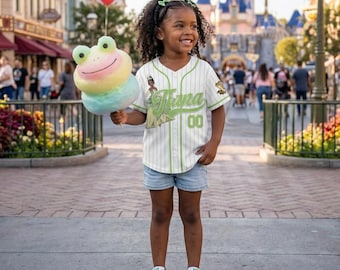 Custom Princess Tiana Baseball Jersey Personalized Princess and the Frog Shirt, Disney Family Vacation 2026, Birthday Girl Gift