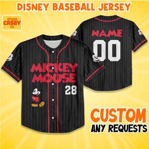 Personalize Disney Mickey Mouse Vintage, Custom Disneyland Jersey, Mickey Mouse Birthday, Gift for Disney Fans