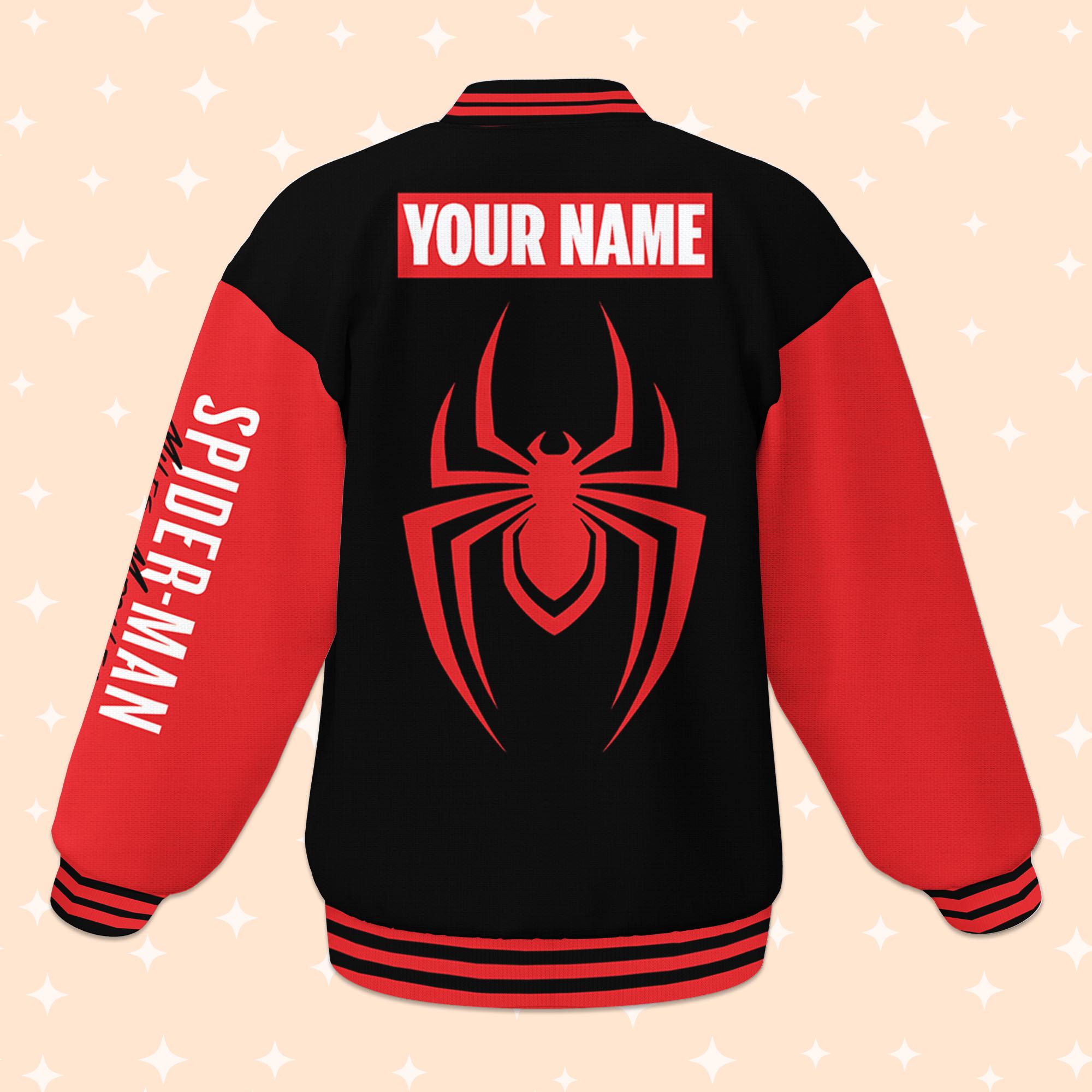 Discover Custom Disney Spider Man Miles Morales Varsity Jacket, Personalized Disney Jacket
