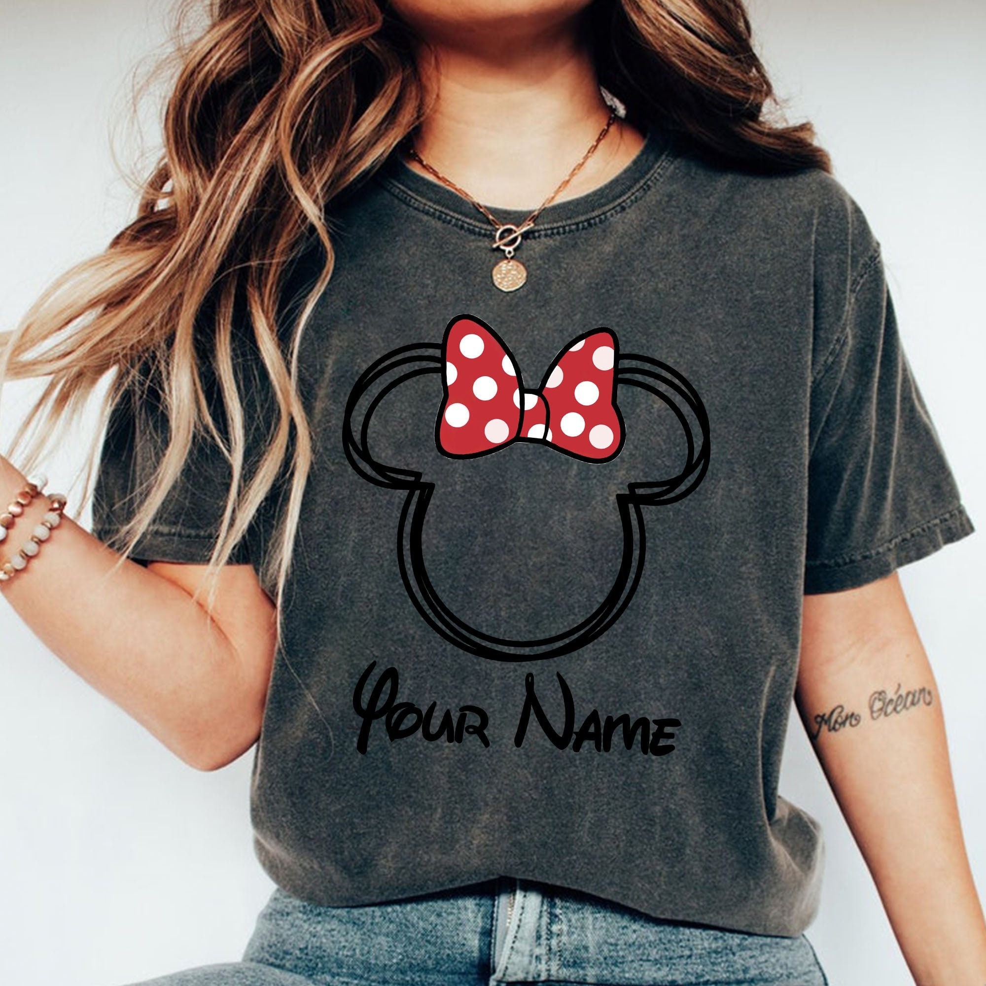 Personalized Disney Family Simple Minnie Logo Disney Shirt, Disney Family Matching Shirt