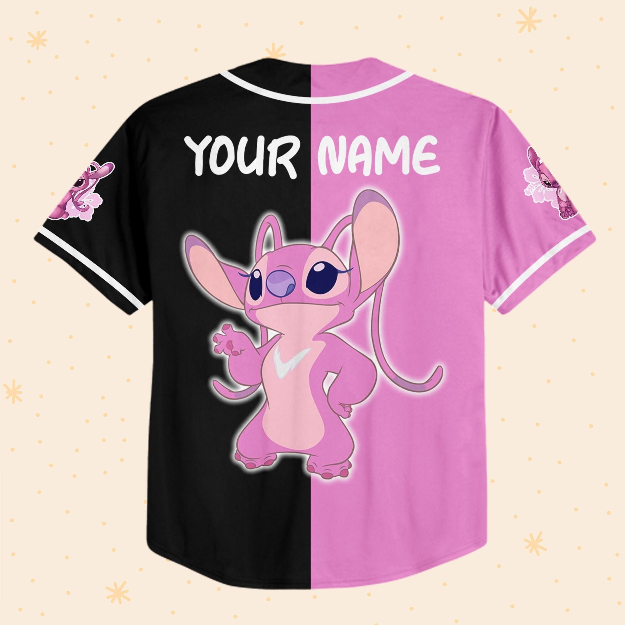 Personalized Lilo And Stitch Angel Disney Baseball Jersey, Disney Jersey