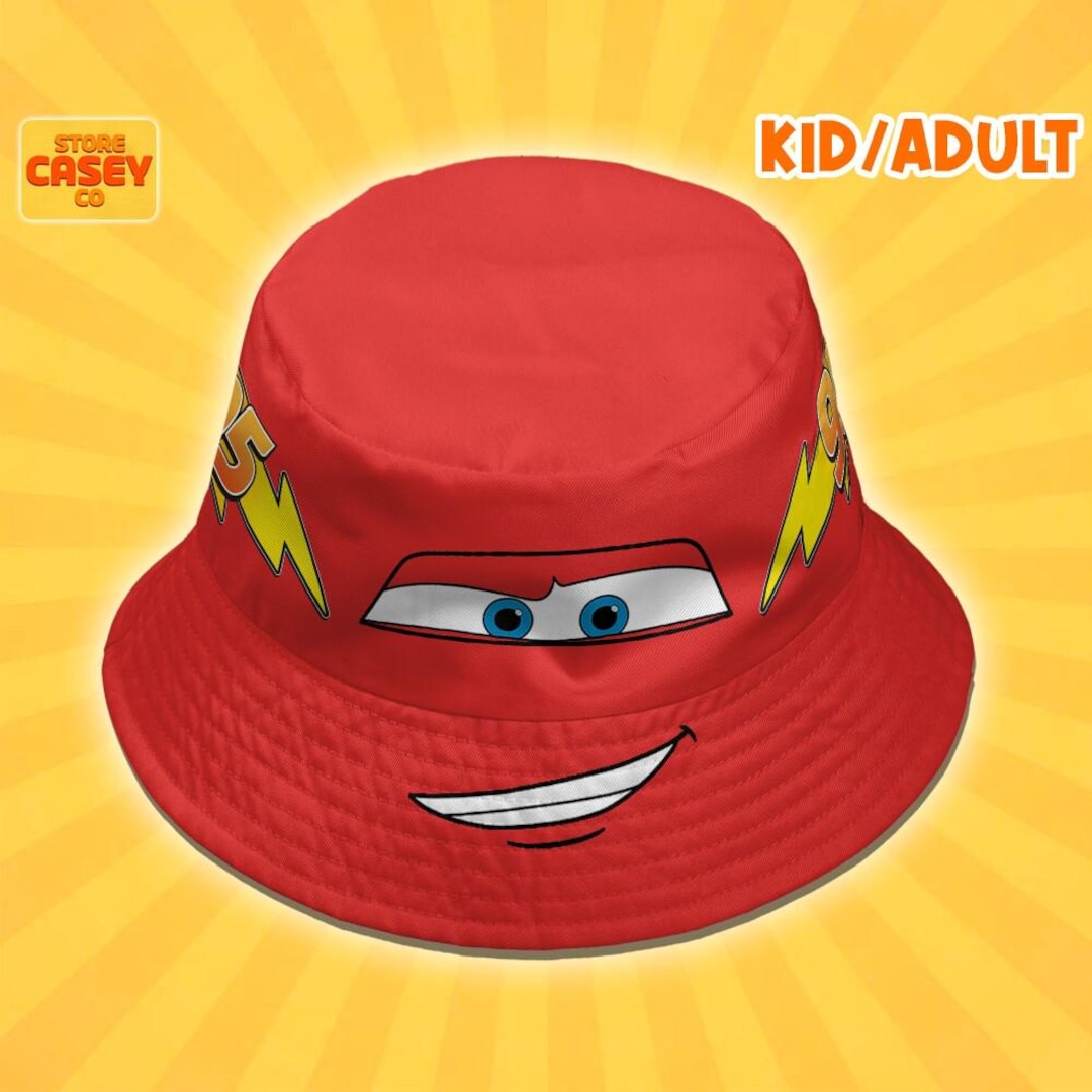 Lightning Mcqueen Cars Bucket Hat – All Over Print Hat for Disney