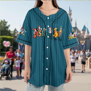 Custom Disneyland Original Characters Baseball Jersey Personalized Mickey Minnie Donald Goofy Shirt, Family Vacation 2026, Disney Group Gift image 6