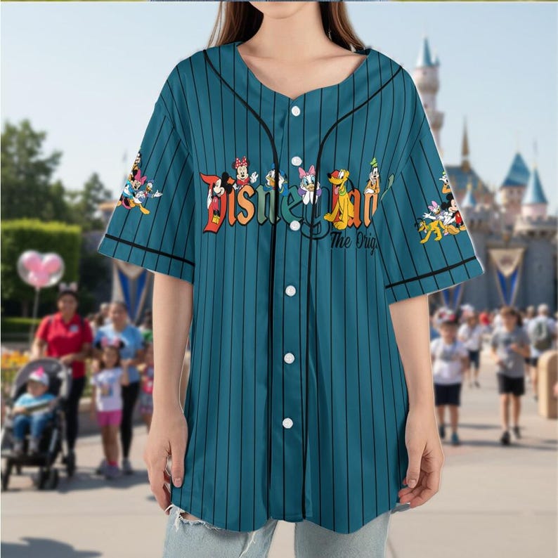 Custom Disneyland Original Characters Baseball Jersey Personalized Mickey Minnie Donald Goofy Shirt, Family Vacation 2026, Disney Group Gift image 6