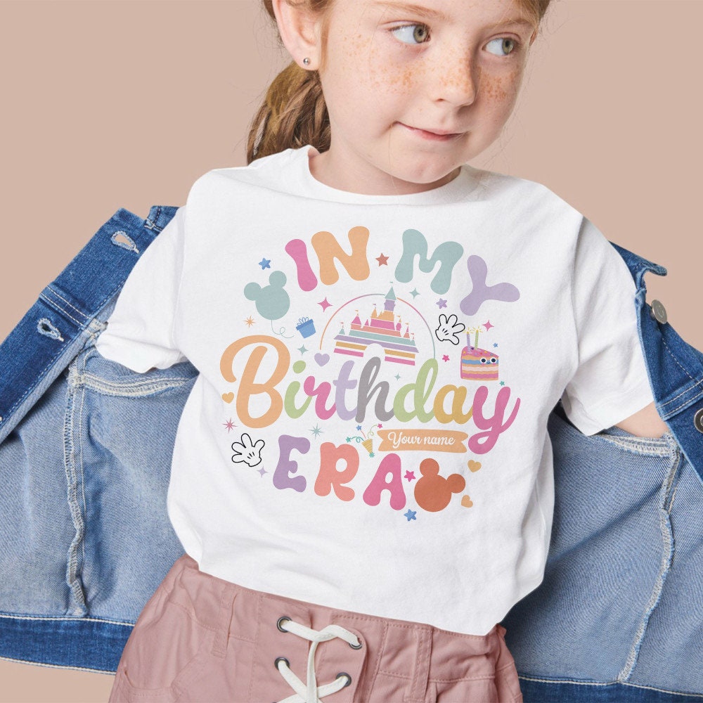 Custom Vintage In My Birthday Era Unisex T-Shirt, Custom Name Birthday Shirt