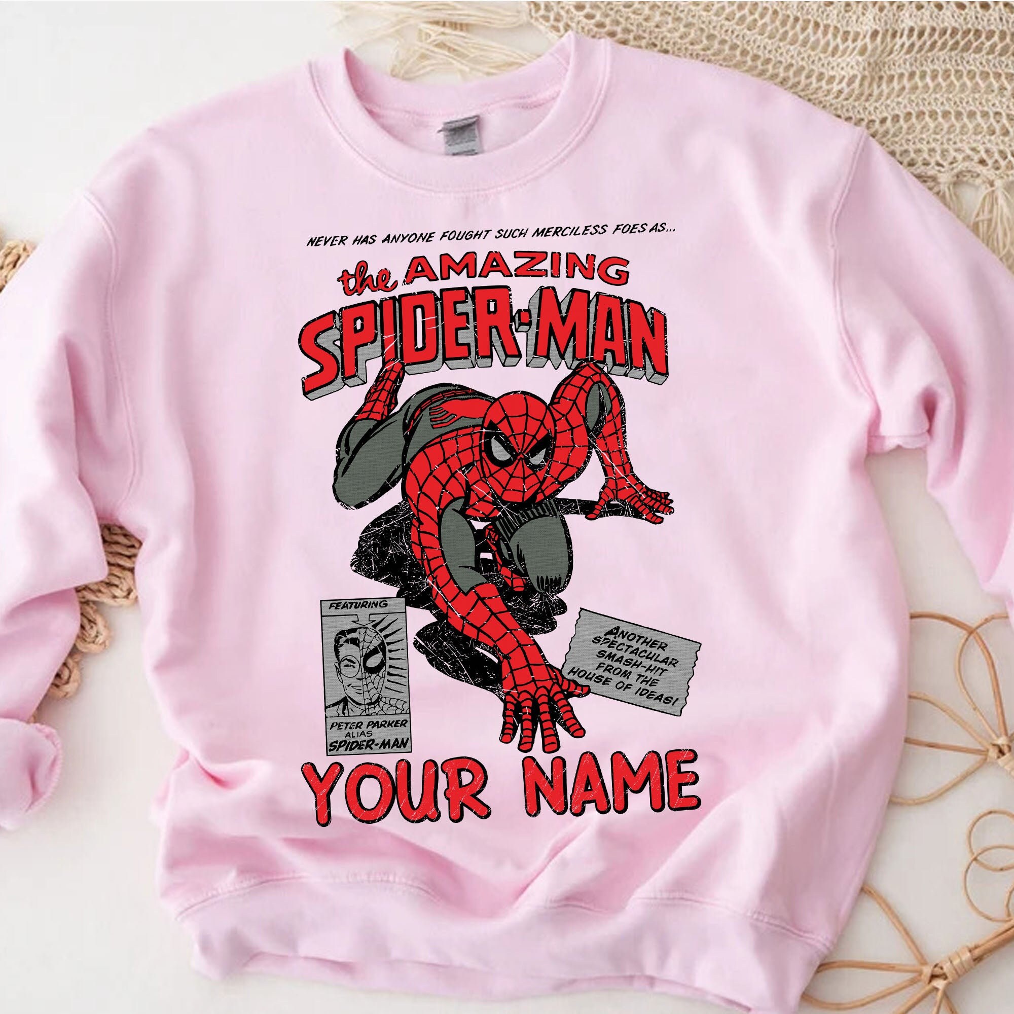 Personalize Vintage Spiderman Classic Unisex T-Shirt, Retro Spiderman Comic T-Shirt