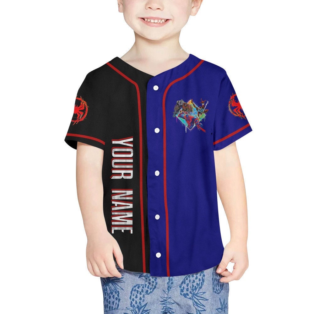 Personalized Spider Man Across the Spider Verse Baseball Jersey, Superhero Jersey
