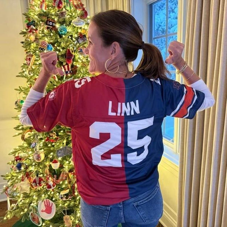 Camisa de futebol personalizada, qualquer time, vermelho e azul-petróleo, uniforme dividido, roupa personalizada para presente, presentes de Natal para ele imagem 5