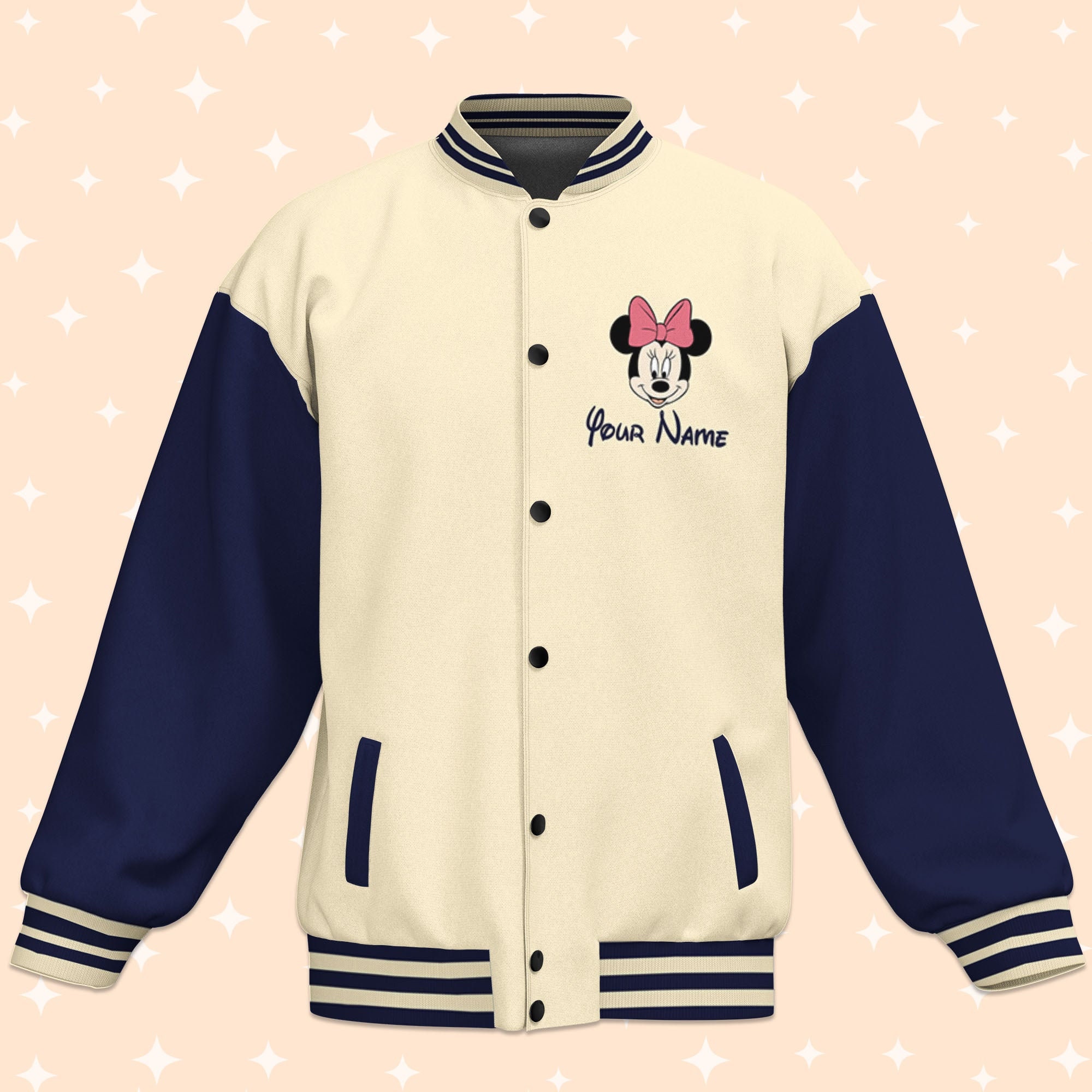 Personalize Minnie Mouse Baseball Jackets, Baseball Team Outfit