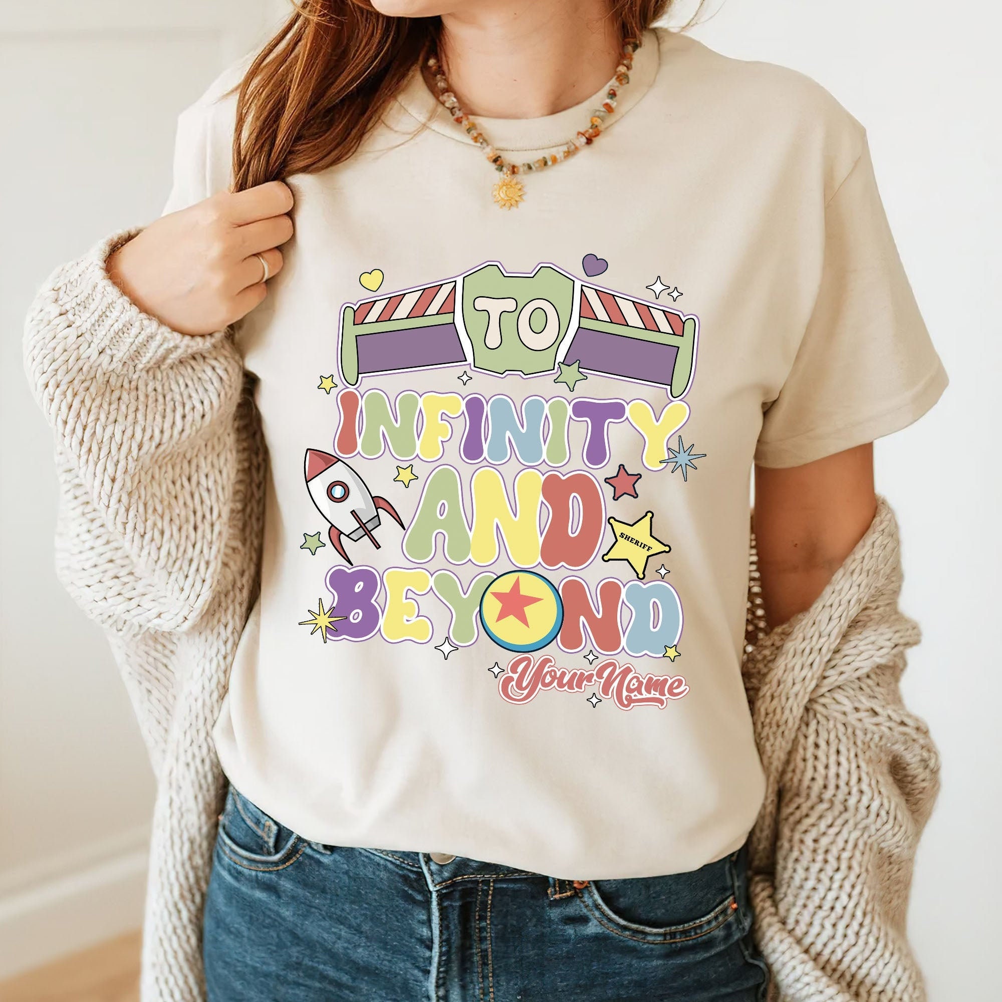 Custom To Infinity And Beyond Unisex T-Shirt, Vintage Buzz Lightyear Disney Shirt
