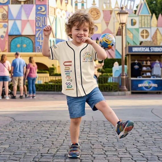 Custom Universal Studios Baseball Jersey Kids Personalized Minions