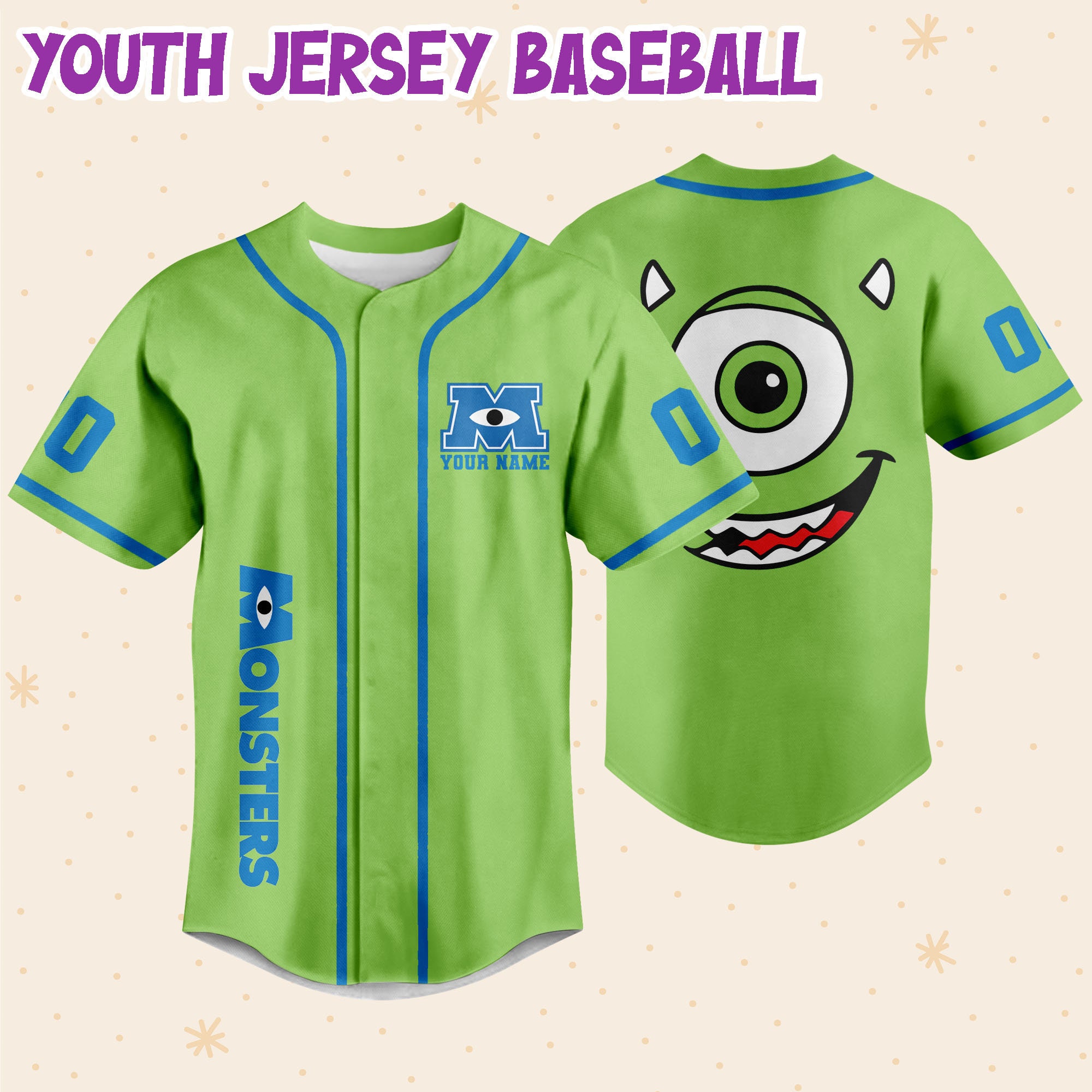 Discover Jersey Mike Custom Kids, Youth, Adult Disney Baseball Jersey Sports Outfits Cute Gifts For Fans Disney