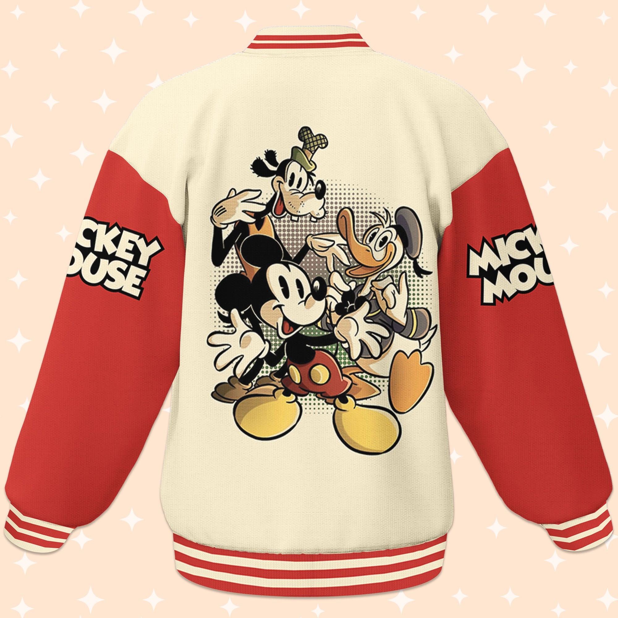 Personalize Mickey And Friends Funny Life Style Baseball Jackets, Baseball Team Outfit