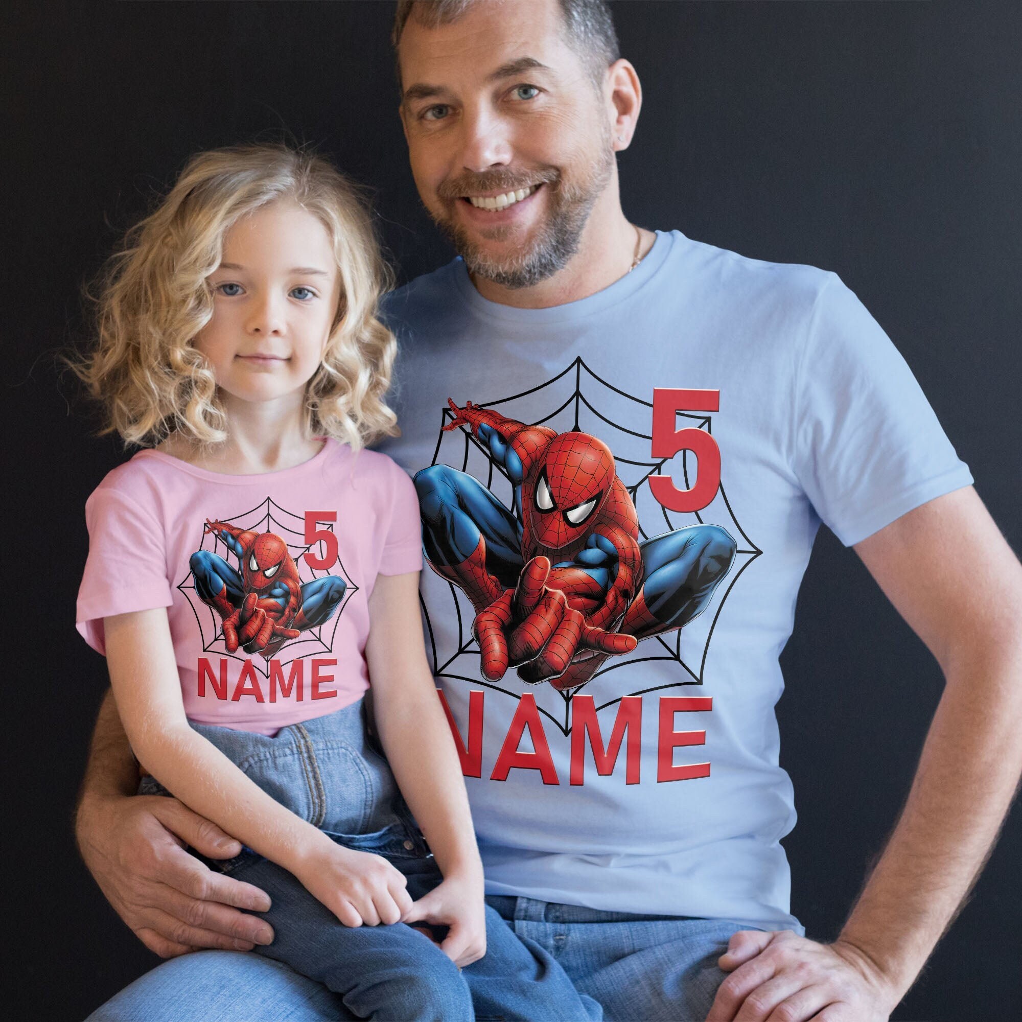 Personalize Disney Spiderman Birthday Custom Age And Name Unisex T-Shirt