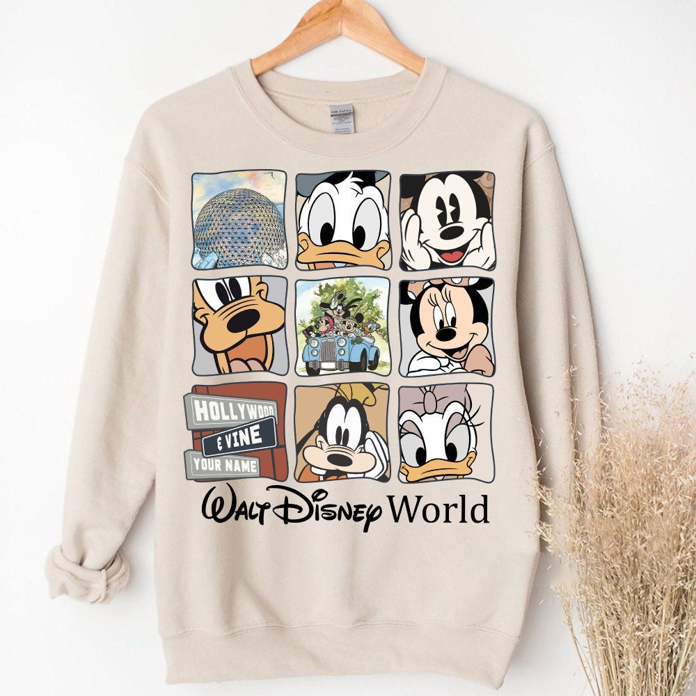 Custom Vintage Walt Disney World Unisex T-Shirt, Mickey and Friend Disneyworld Shirt