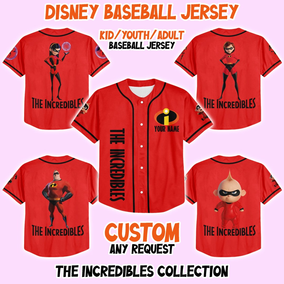 Custom the Incredibles Baseball Jersey Team Disney Jersey Etsy
