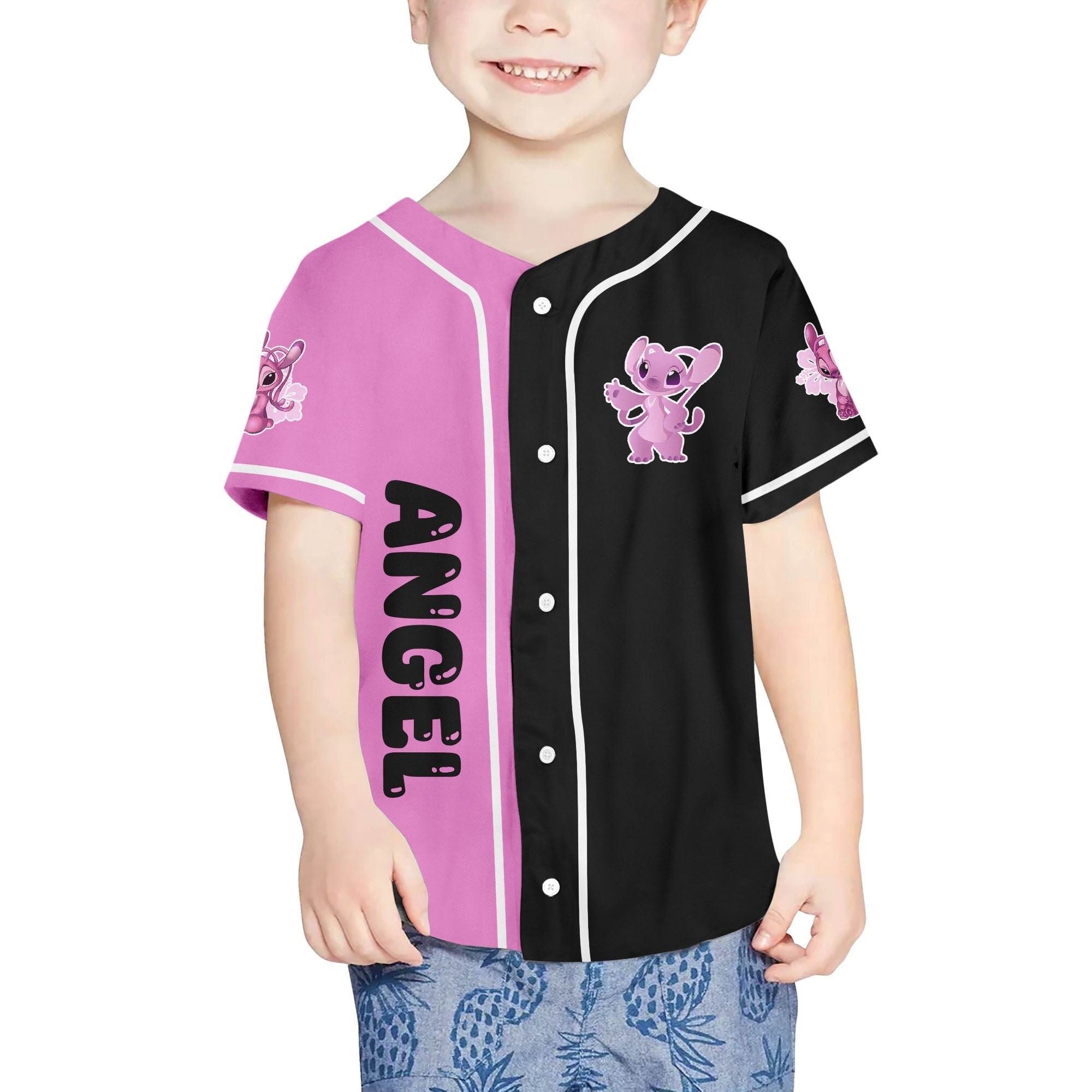 Personalized Lilo And Stitch Angel Disney Baseball Jersey, Disney Jersey