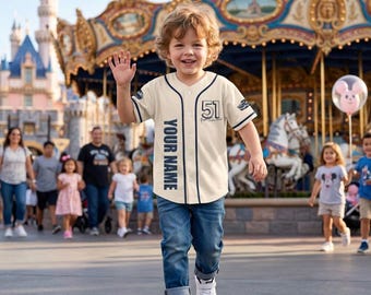 Camiseta de béisbol personalizada de los Hudson Hornets. Fabulosa camiseta personalizada de los Hudson Hornets 51 para niños. Regalo de cumpleaños de Disney Cars. Vacaciones de verano 2026.