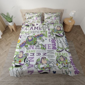 Manta personalizada de Buzz Lightyear de Toy Story de Disney, manta con nombre personalizado, manta personalizada con personajes de Toy Story, regalos de cumpleaños de Toy Story imagen 6