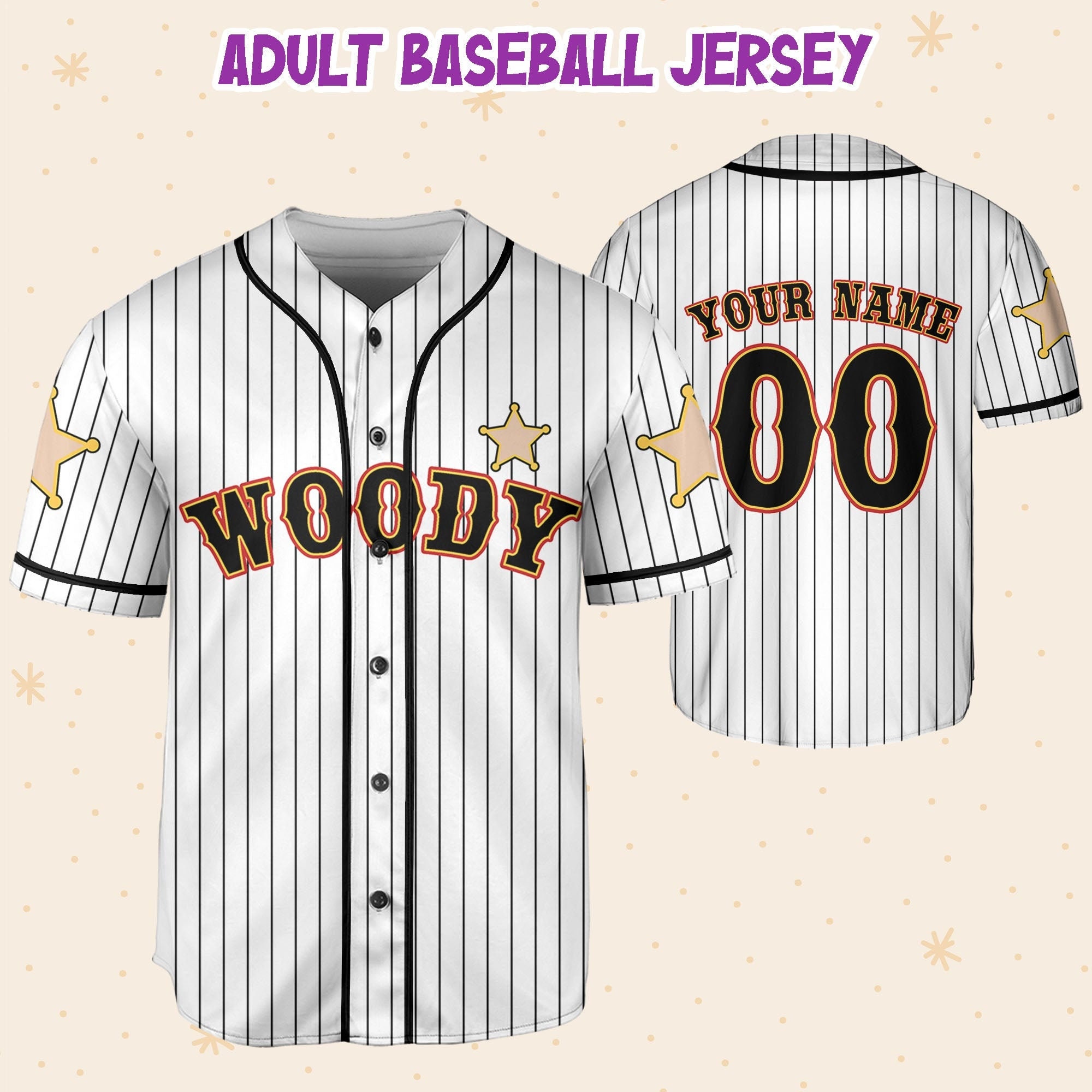 Personalized Disney Woody Toy Story Baseball Jersey sold by Sulfide
