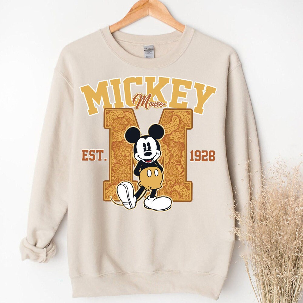 Custom M Mickey Mouse 1928 Unisex T-Shirt, Disney Squad Disney Family Matching Shirt