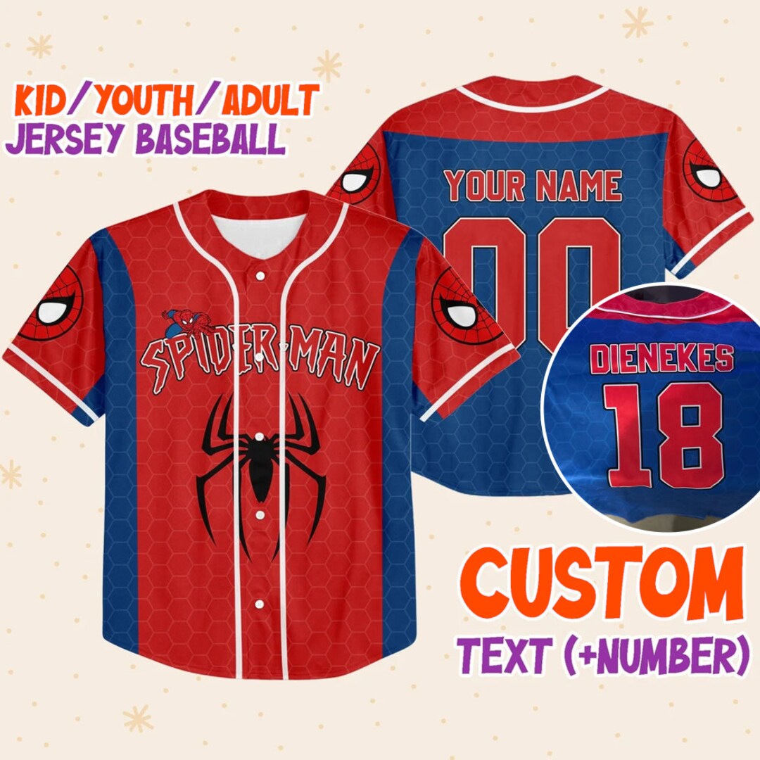 Personalize Disney Spider Man Blue and Red, Custom Kid Youth Adult