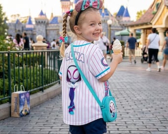 Personalized Ghost Spider Birthday Gift Mother Day Marvel Summer Vacation 2026 Baseball Jersey Family Matching Shirt