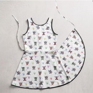 Vestido deportivo con globos de superhéroe Stitch de Marvel, conjunto de los Vengadores para niños, regalo de cumpleaños para las vacaciones de verano de la maratón RunDisney Kids 2026 imagen 3