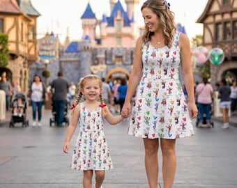 Heroic Marvel Avengers Skater Dress, Avengers Mom Daughter Dress, Disney Women Dress, Disneyland Disneyworld Trip Dress For Her, Family Matc