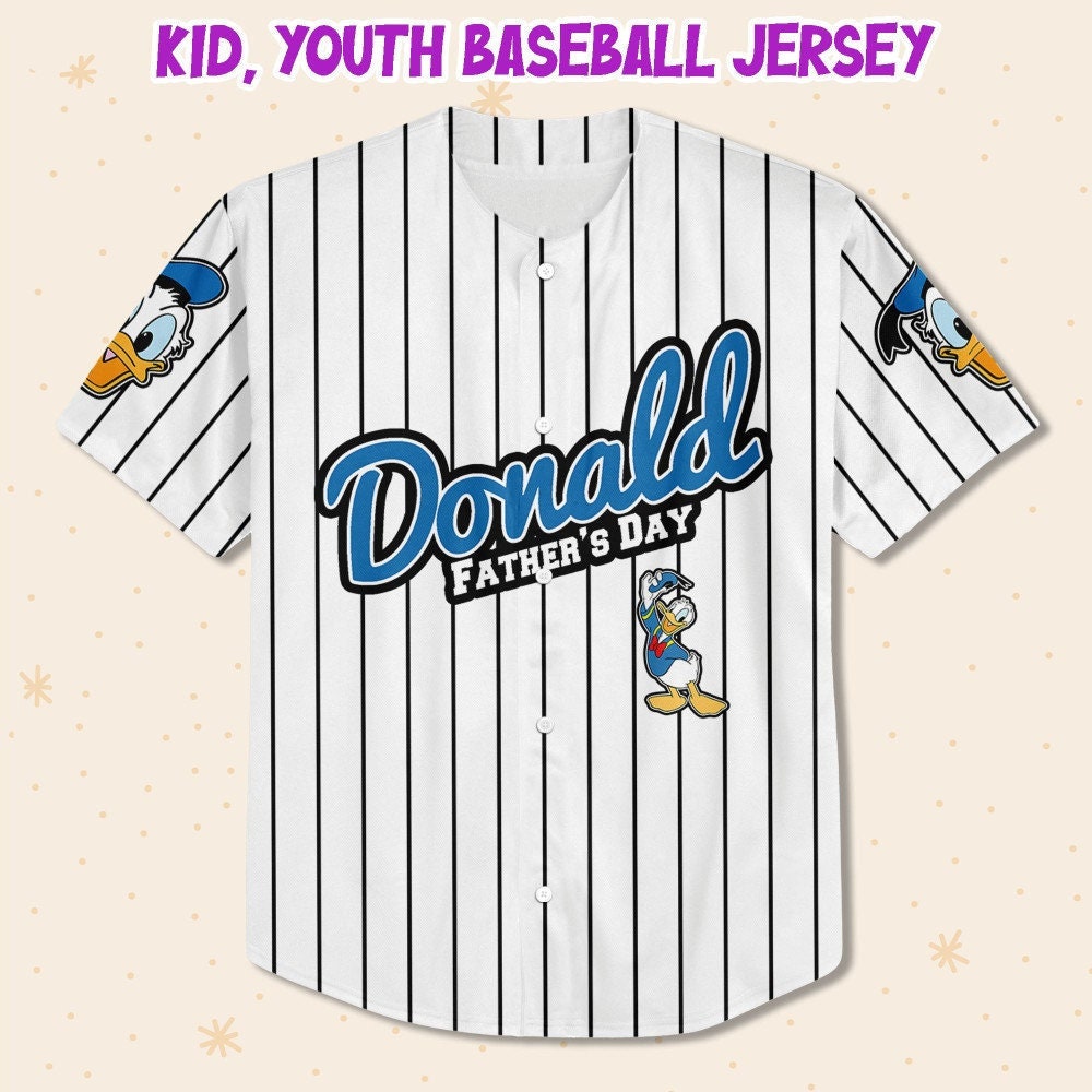 Personalized Disney Donald Duck Father's Day Baseball Jersey