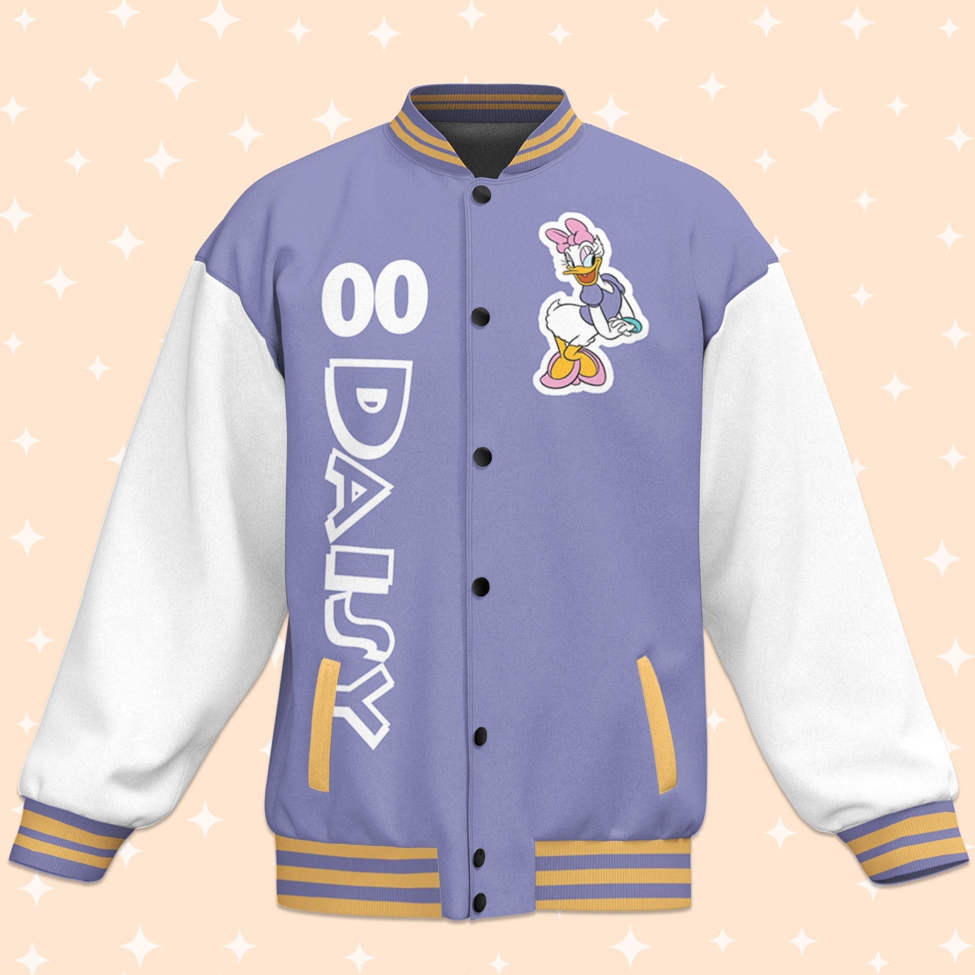 Custom Daisy Purple Baseball Jackets, Baseball Team Outfit