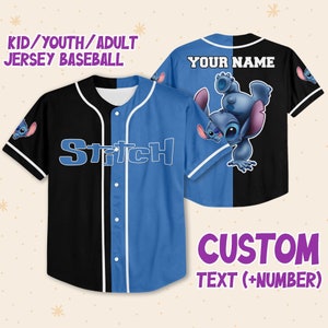 Get Your Mariners Lilo & Stitch Jersey - Navy - Scesy