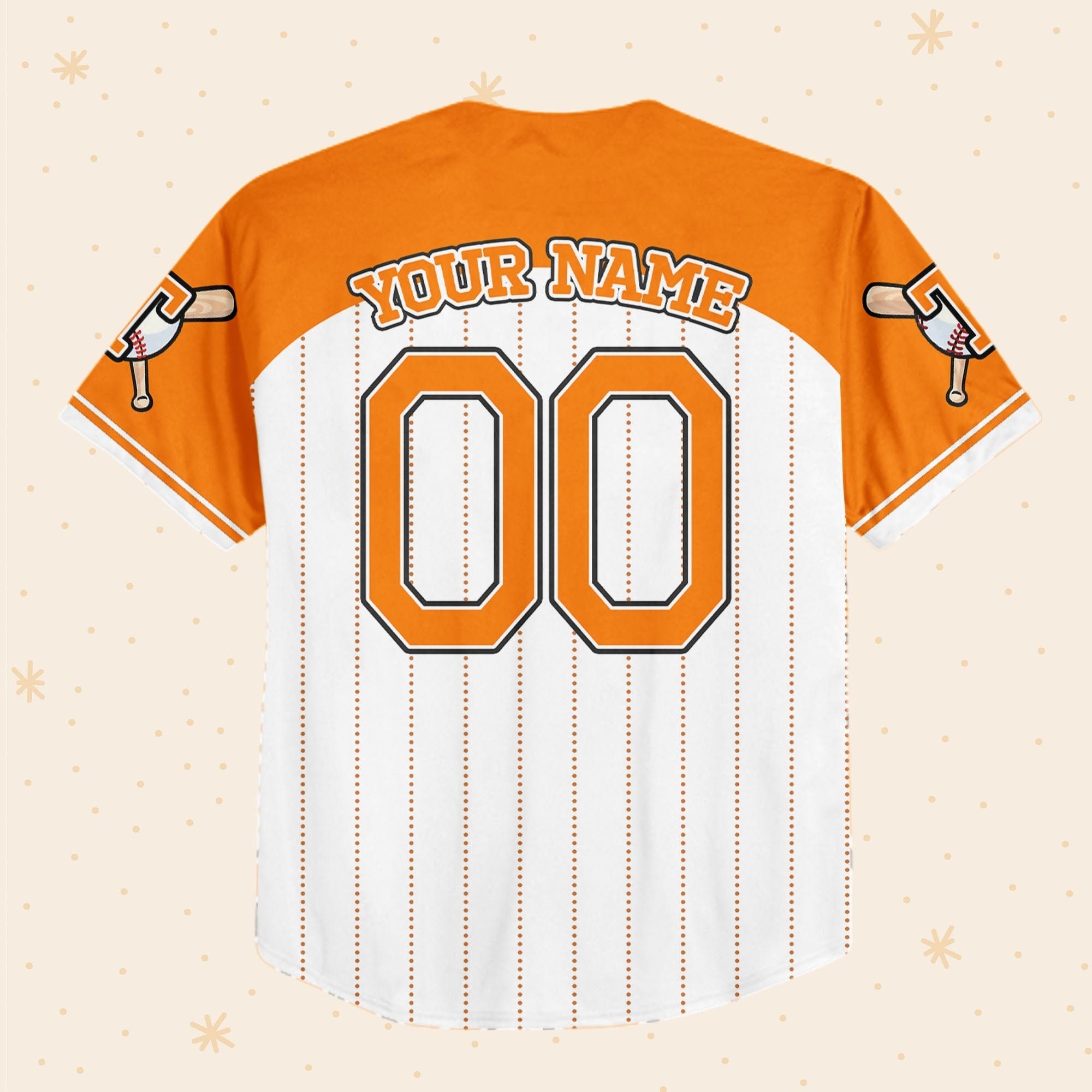 Discover Personalized Lightorange Tigger Disney Baseball Jersey