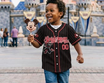 Personalized Miles Morales Baseball Jersey Birthday Gift Father Day Superhero Summer Vacation 2026 Family Matching Kids Youth Shirt