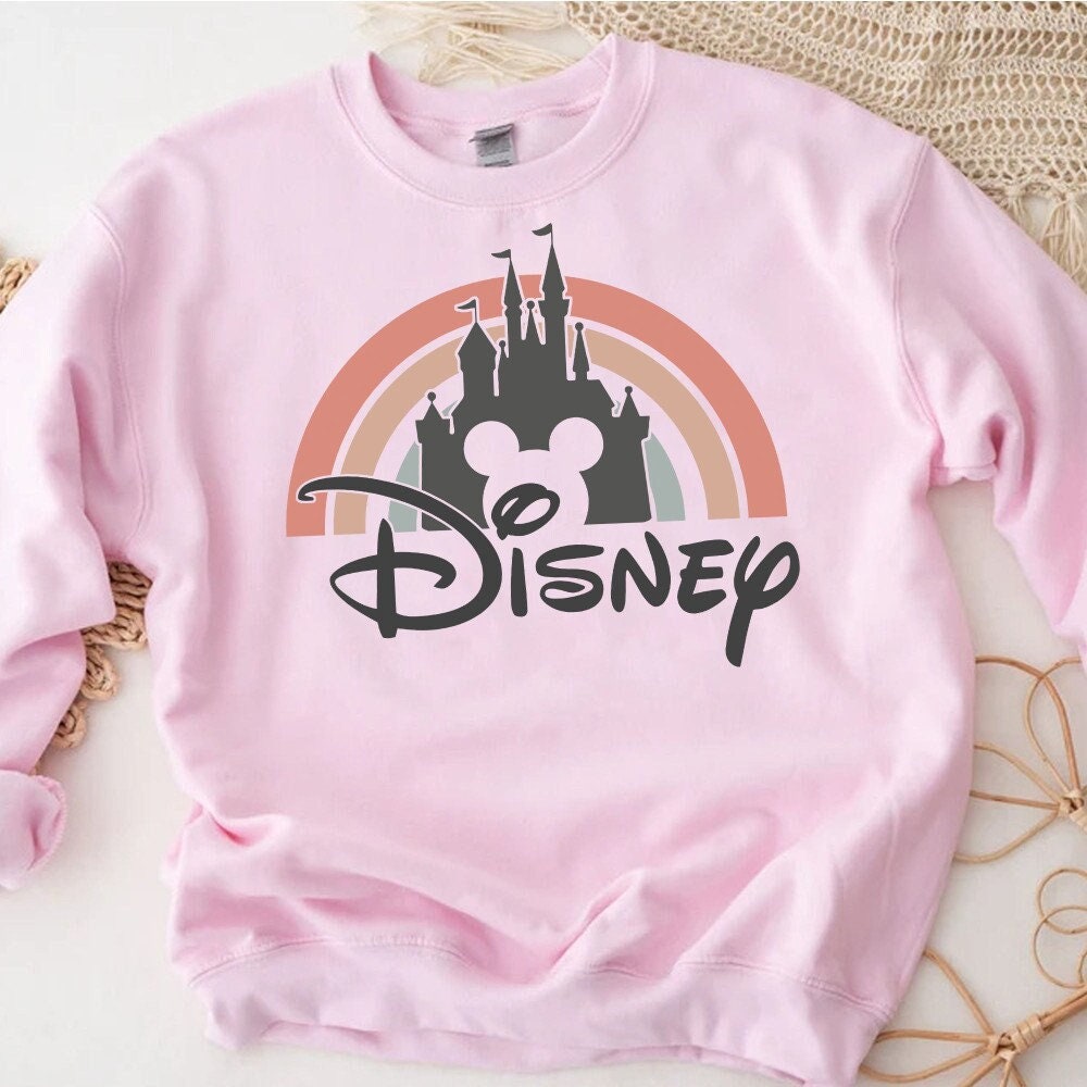 Custom Disney Rainbow Castle, Magical Kingdom Shirt, Retro Colorful T-Shirt