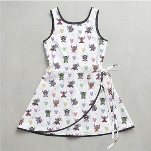 Vestido deportivo con globos de superhéroe Stitch de Marvel, conjunto de los Vengadores para niños, regalo de cumpleaños para las vacaciones de verano de la maratón RunDisney Kids 2026 imagen 2