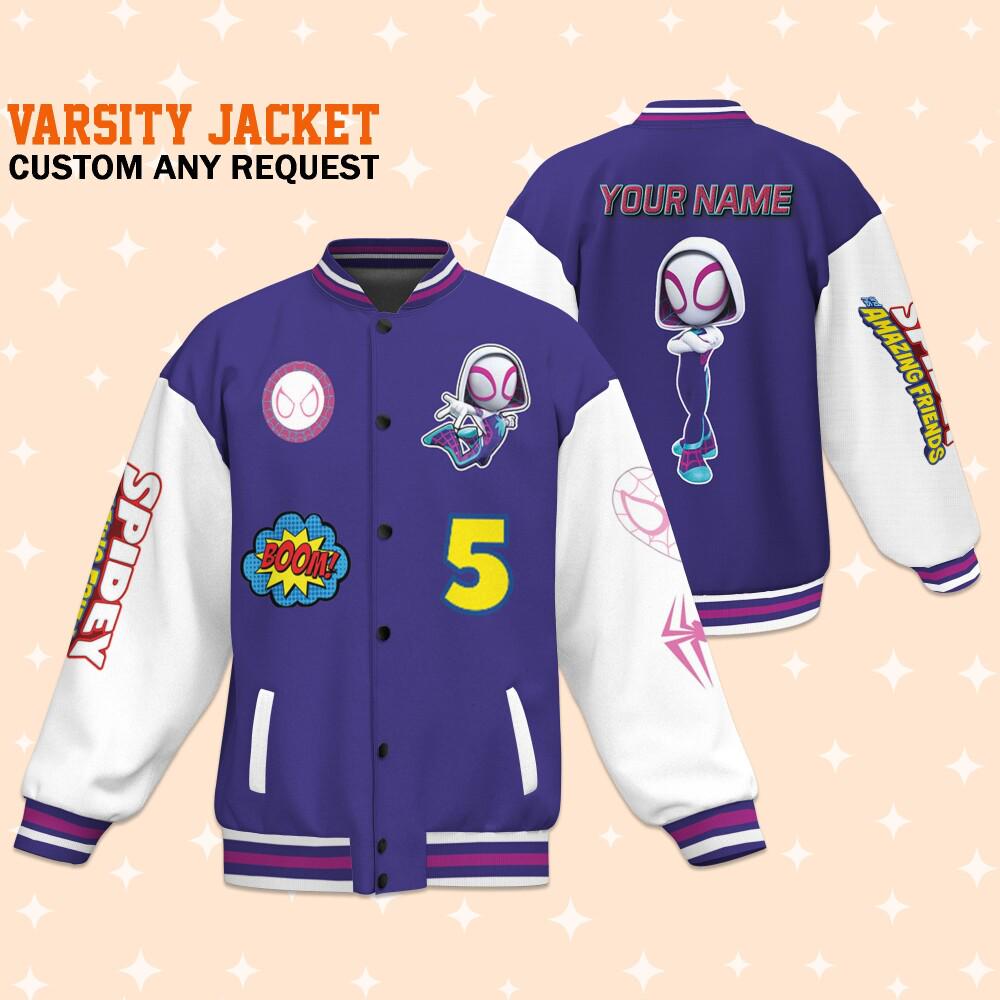 Discover Personalized Varsity Jacket Spidey And His Amazing Friends Cute