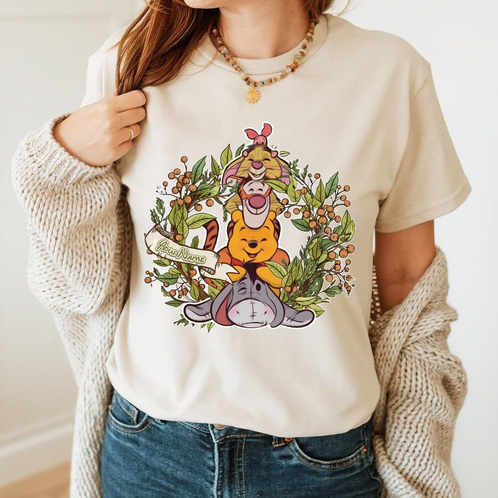 Custom Retro Winnie The Pooh And Friends Unisex T-Shirt