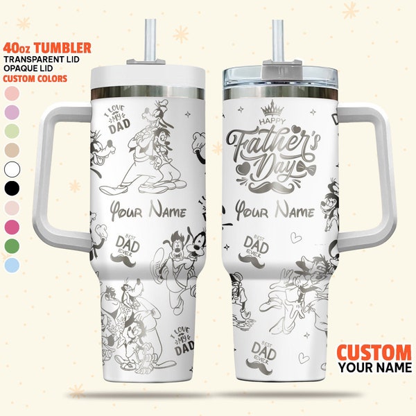 The Heart Of Our Family - Family Personalized Custom Engraved 40oz Tumbler With Handle - Father's Day, Gift For Dad, Grandpa