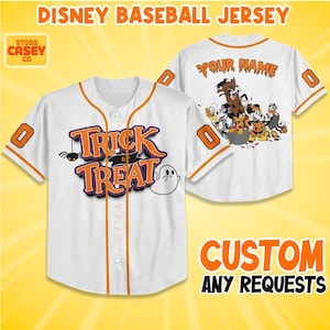 Personalisierte Micky Maus und Freunde Halloween Party, Personalisieren Jersey, Halloween Oufit, Geburtstag für Kind, Geschenk für Disney-Fans