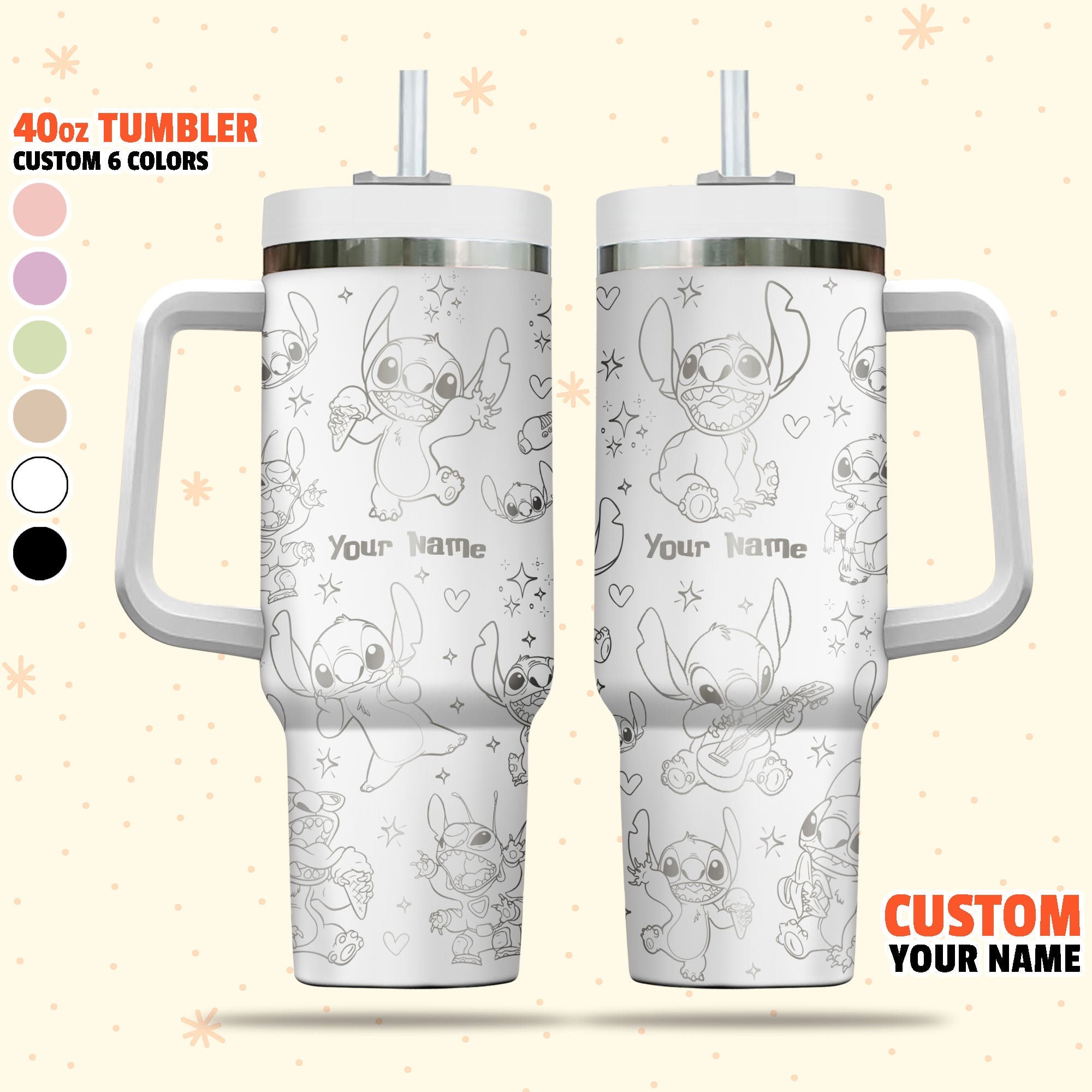 Custom Disney Lilo and Stitch Stitch 626 Tumbler