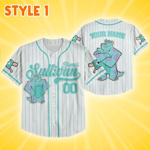 Personalized Monsters Inc Birthday Father Mother Day Gift Sulley Mike Boo  Baseball Jersey Disney 70th Anniversary 2026 Shirt - Etsy