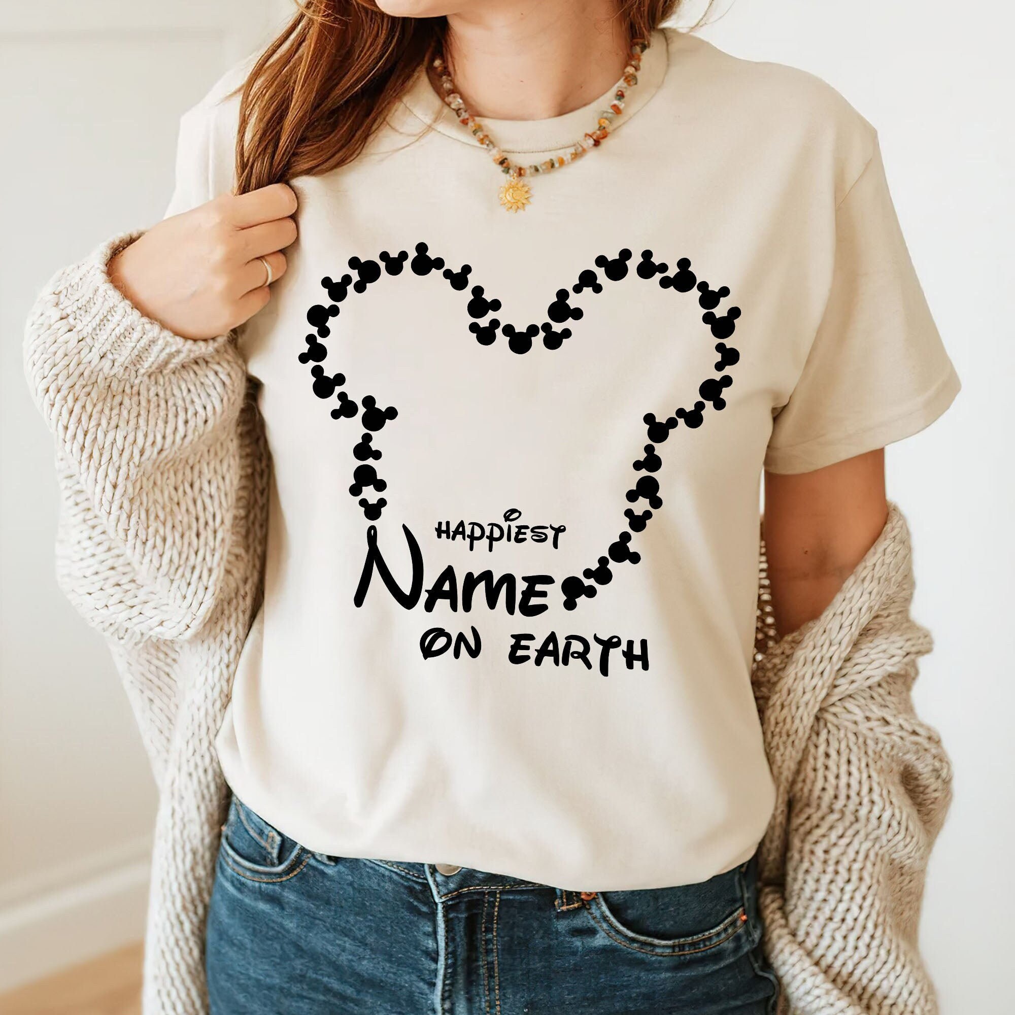 Personalize Disney Happiest On Earth Unisex T-Shirt