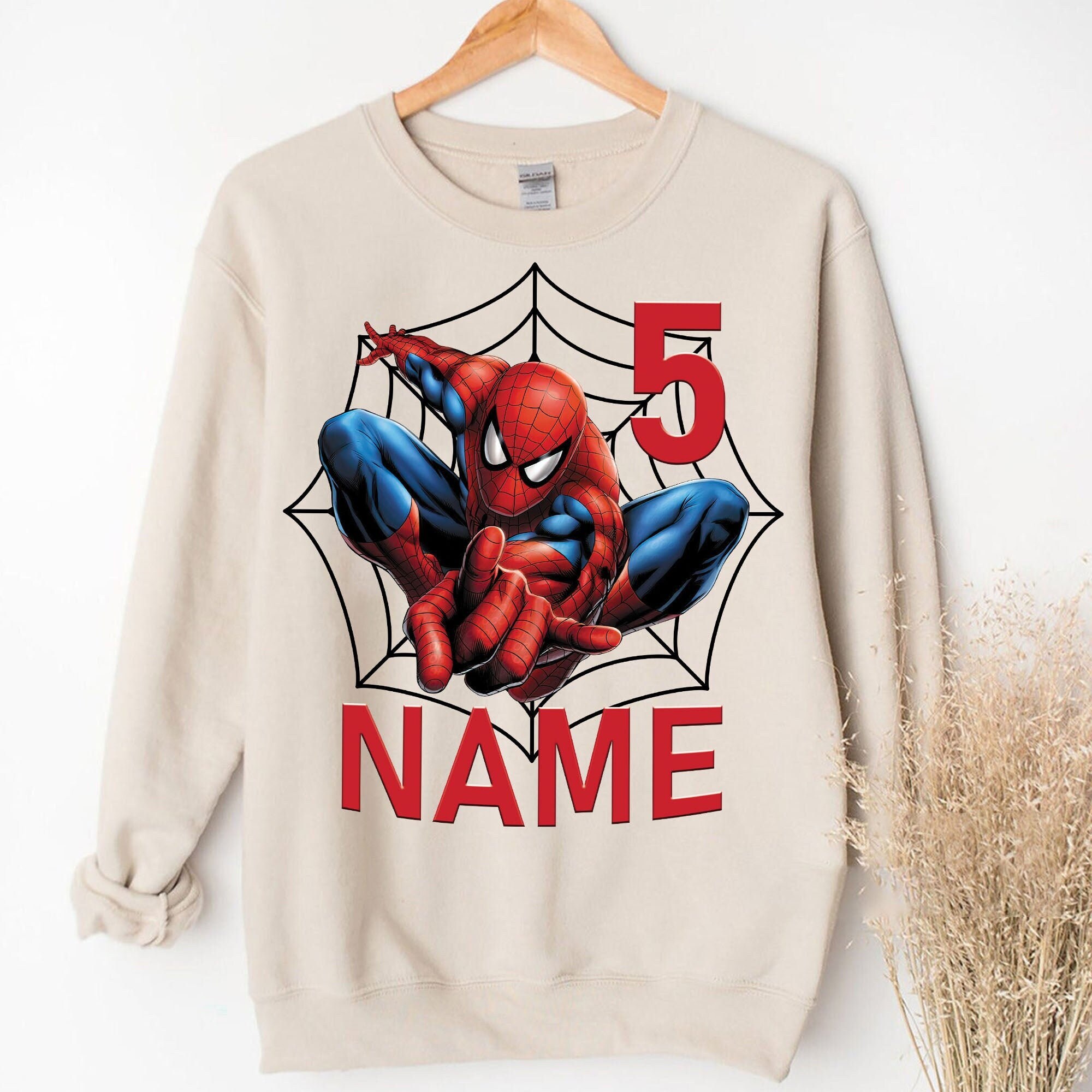 Personalize Disney Spiderman Birthday Custom Age And Name Unisex T-Shirt