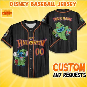 Personalisierte Disney Halloween Stitch, Disneyland Jersey personalisieren, Halloween Oufit, Geburtstag für Kind, Geschenk für Disney-Fans