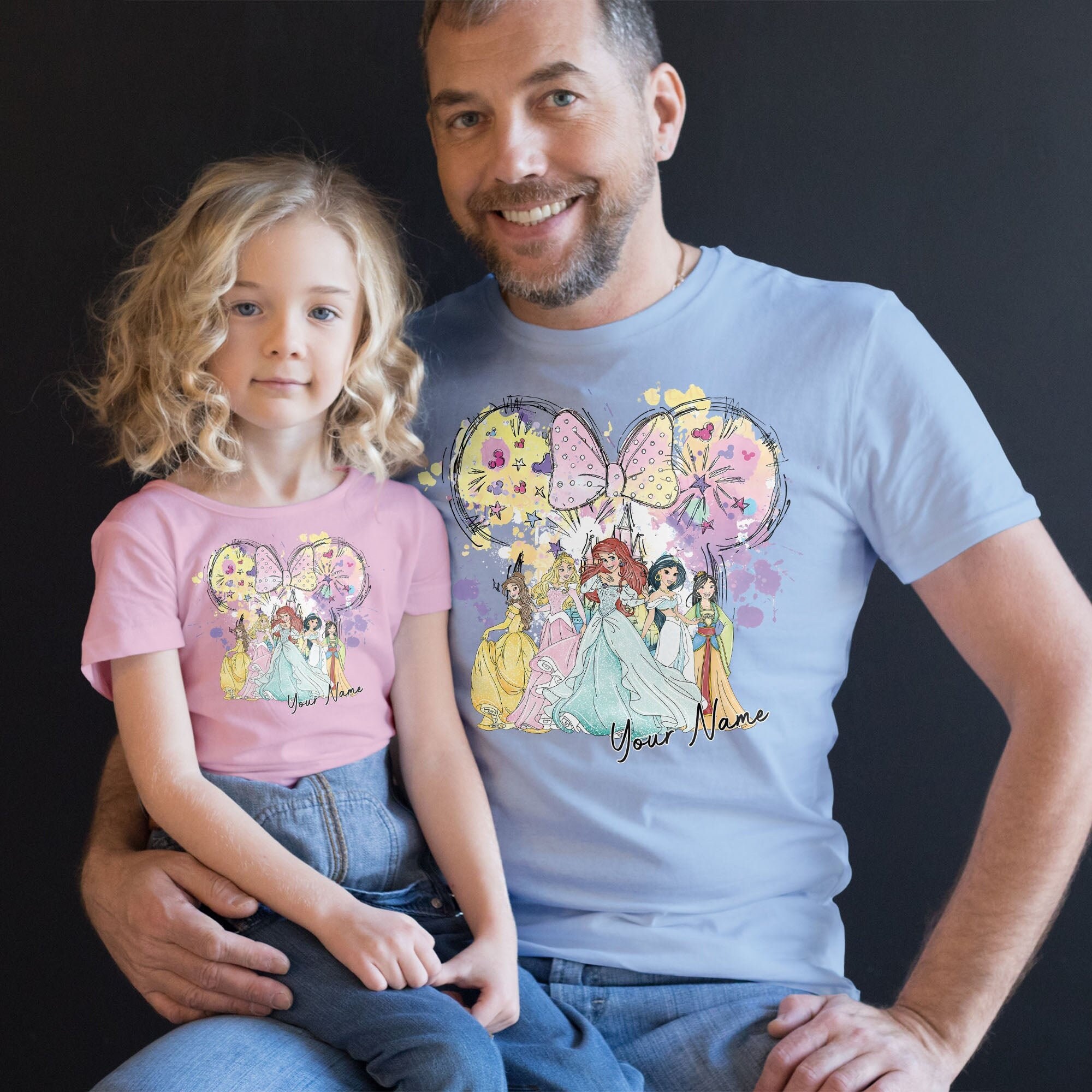 Personalize Disney Princess Castle Vintage Unisex T-Shirt, Disney Princess Shirt